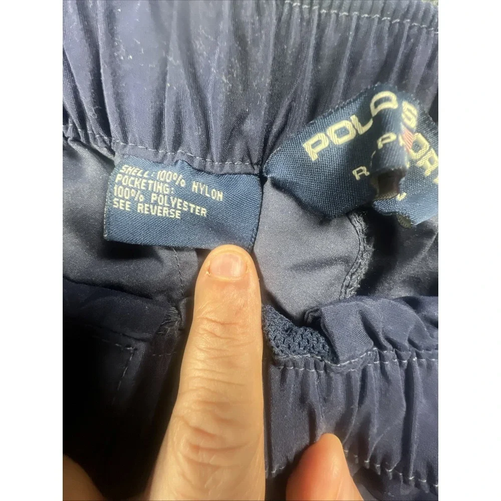Polo Sport Ralph Lauren Shorts Mens Size MediumNavy Cargo Nylon Web Belt Utility